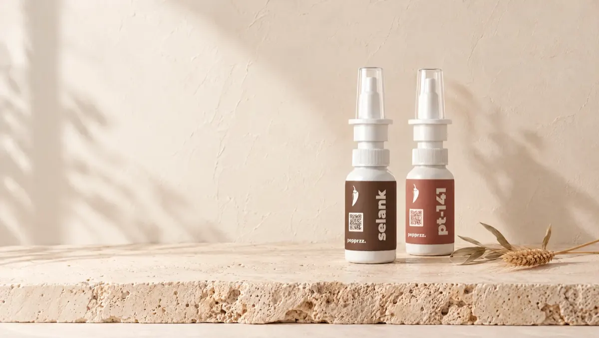 Two Pepprzz pre-mixed nasal sprays